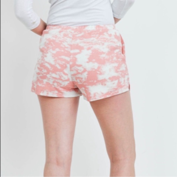 Pink Tie Dye, Waffle Texture Shorts - Picture 7 of 8